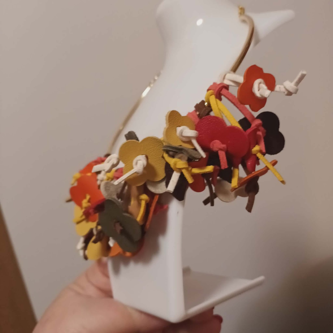 colier din piele naturală - bijuterii - coliere - coliere cu multiple șiruri - Artynos.ro