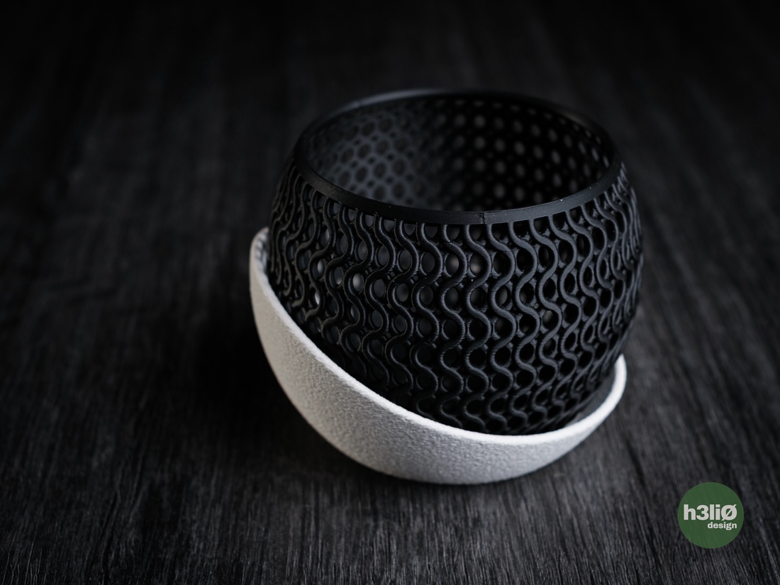 ghiveci decorativ imprimat 3D  echo - accessorii și unelte - obiecte de decorare - plastic - Artynos.ro