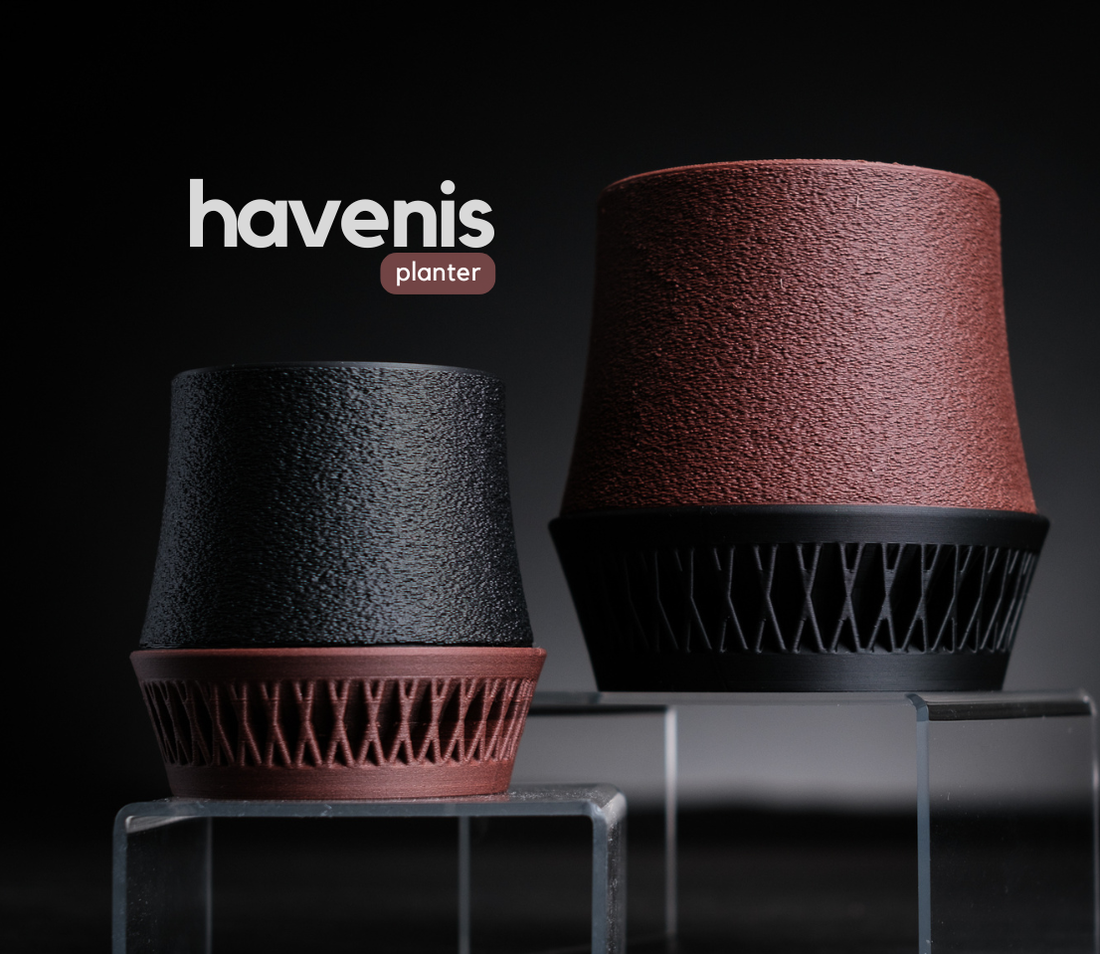 ghiveci decorativ imprimat 3D  havenis - accessorii și unelte - obiecte de decorare - plastic - Artynos.ro