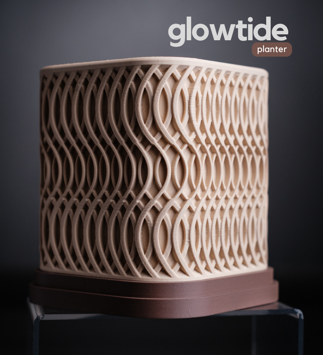 ghiveci decorativ imprimat 3D  glowtide - accessorii și unelte - obiecte de decorare - plastic - Artynos.ro