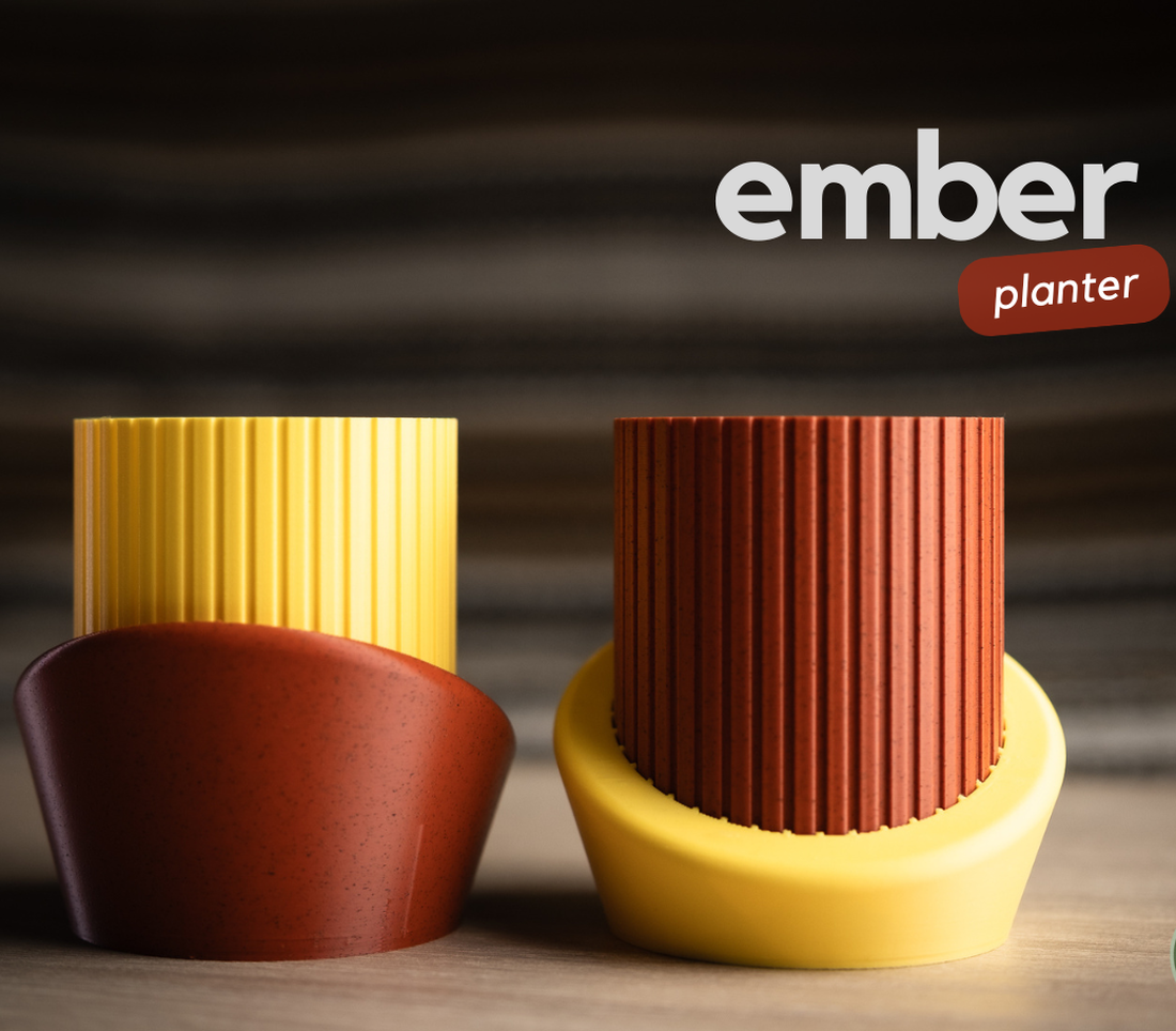 ghiveci decorativ imprimat 3D  ember - accessorii și unelte - obiecte de decorare - plastic - Artynos.ro