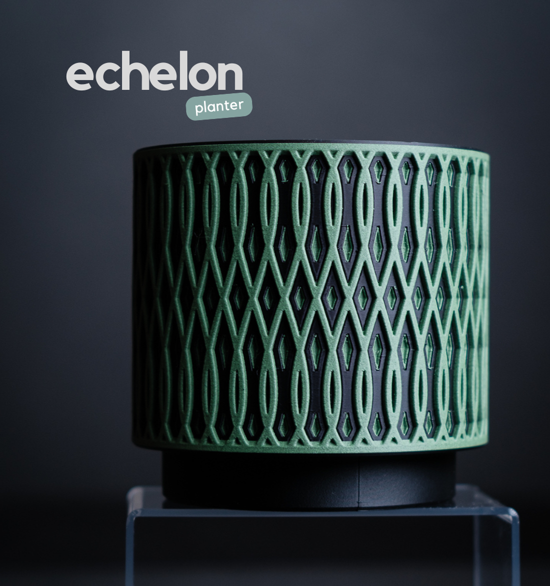 ghiveci decorativ imprimat 3D  echelon  - accessorii și unelte - obiecte de decorare - plastic - Artynos.ro