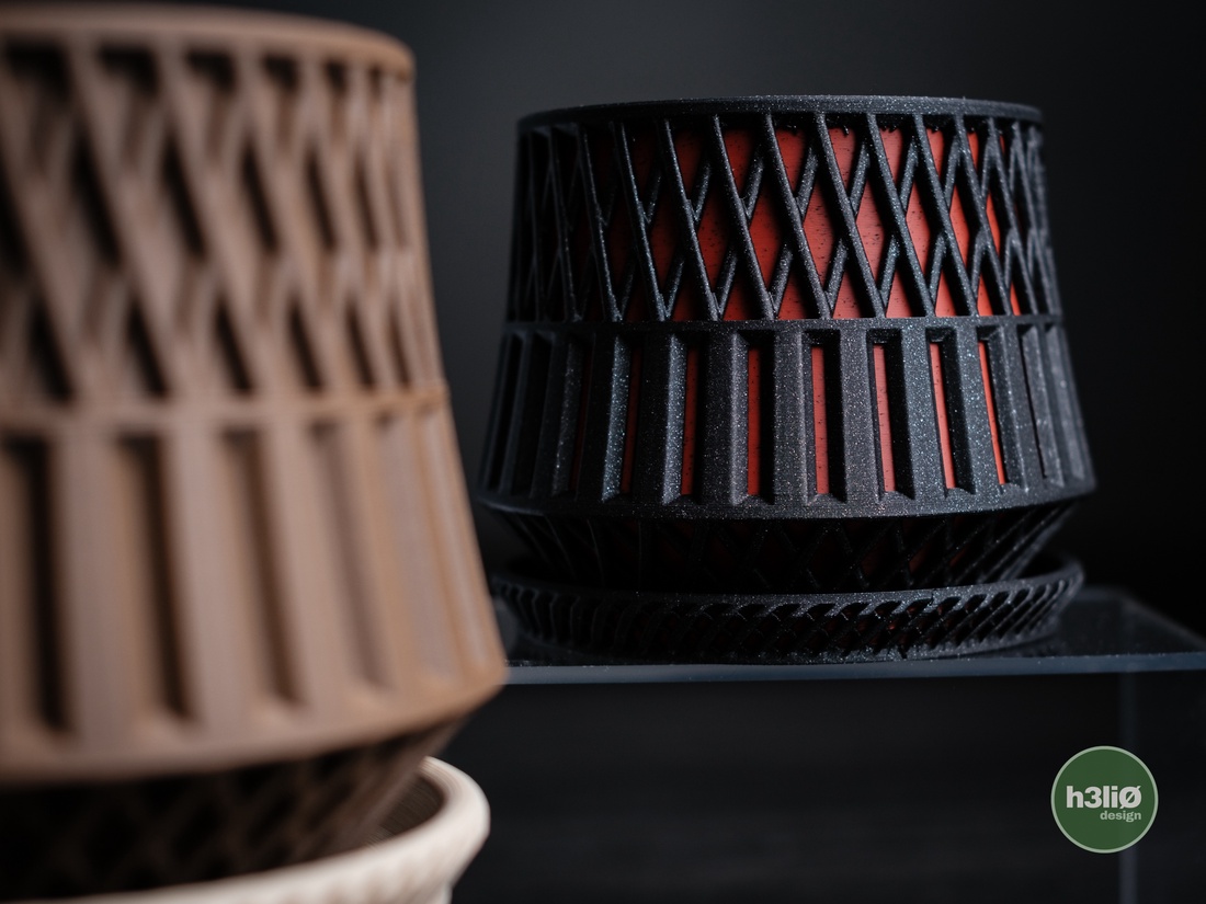 ghiveci decorativ imprimat 3D  axon - accessorii și unelte - obiecte de decorare - plastic - Artynos.ro