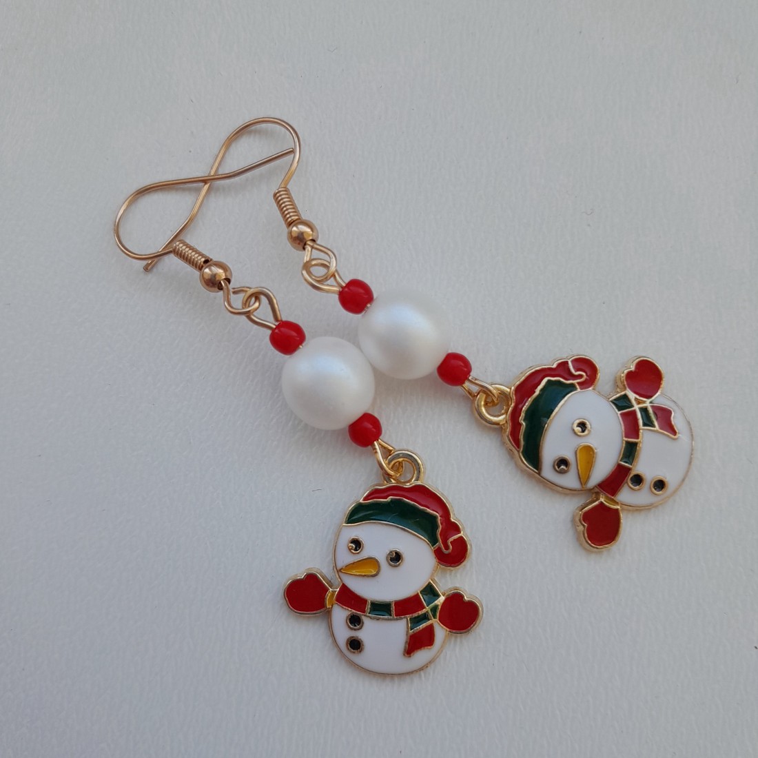 Cercei de Crăciun - om de zăpadă -  - Artynos.ro