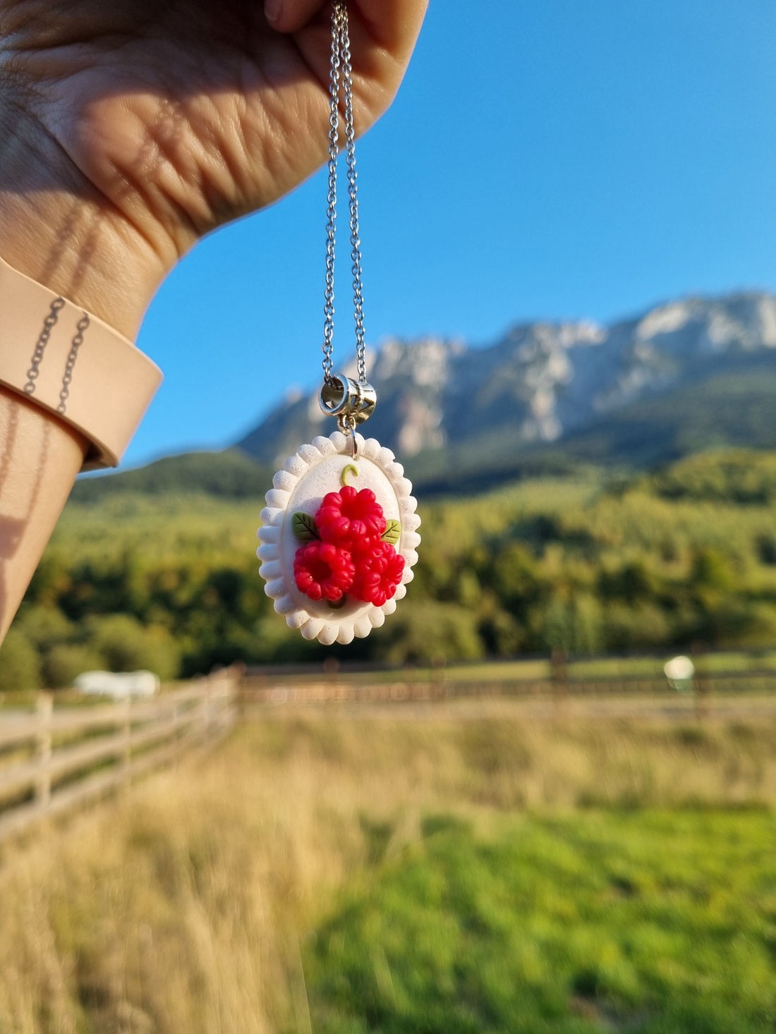 Colier cu zmeure - bijuterii - coliere - pandative - Artynos.ro