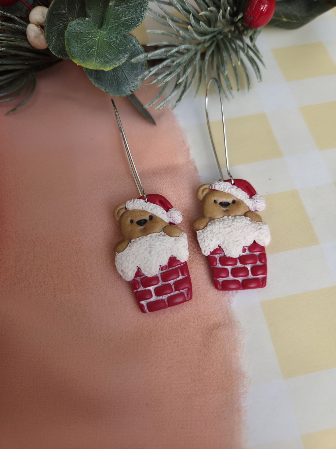 Cercei lungi ursuleți crăciunei - crăciun - cadouri de moș crăciun - cadouri de moș crăciun - Artynos.ro