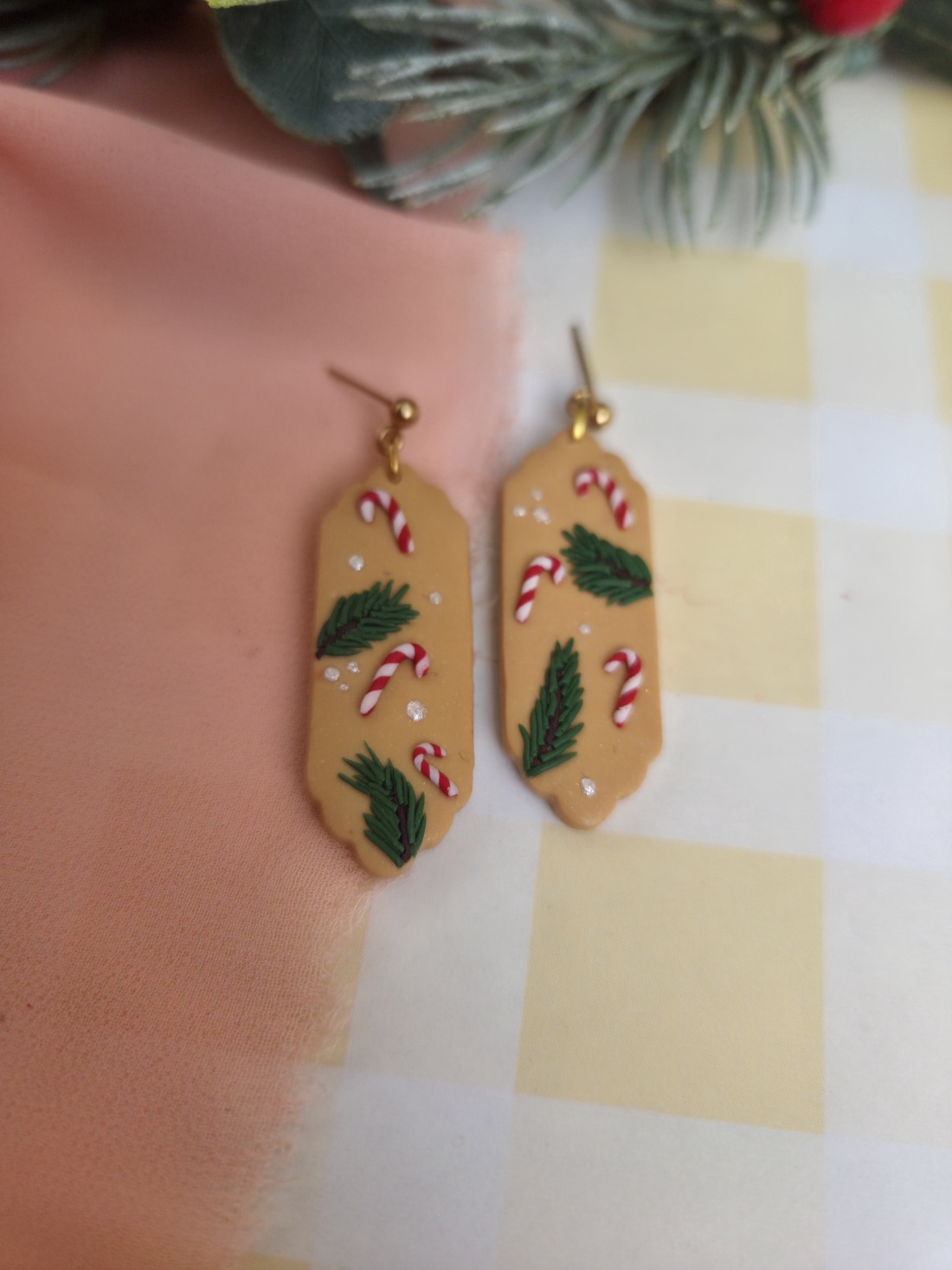 Cercei lungi cu pattern de Crăciun - crăciun - cadouri de moș crăciun - cadouri de moș crăciun - Artynos.ro