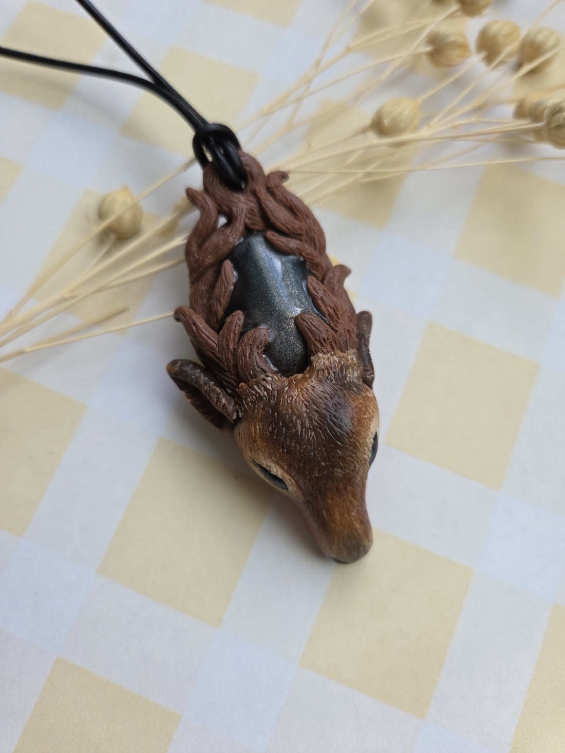 Colier cap de cerb - crăciun - cadouri de moș crăciun - cadouri de moș crăciun - Artynos.ro