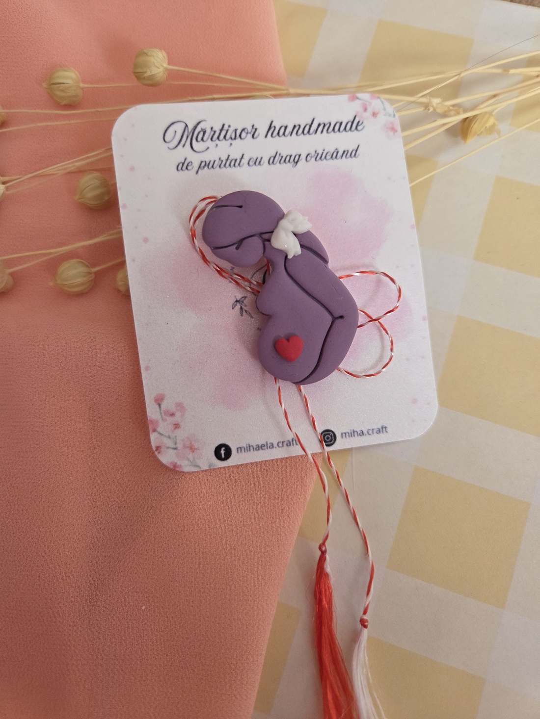 Broșă Mărțișor Graviduță - bijuterii - mărțișor - Artynos.ro