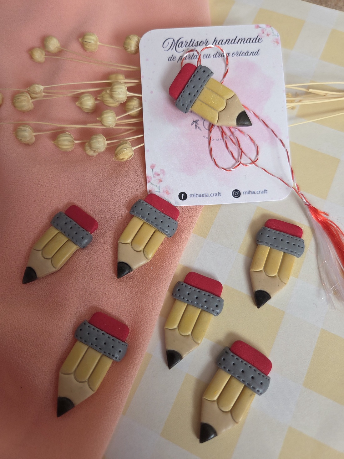 Broșă Mărțișor Creion - bijuterii - mărțișor - Artynos.ro