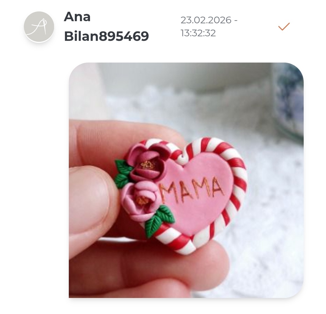 Brosa personalizata - bijuterii - mărțișor - Artynos.ro