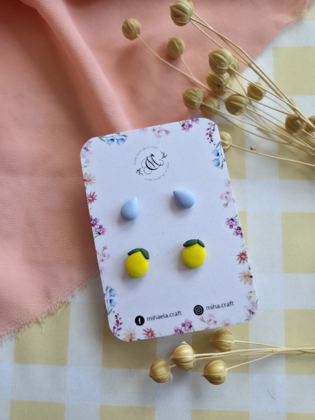 Cercei tinta lemon mix - bijuterii - cercei - cercei cu figurine - Artynos.ro