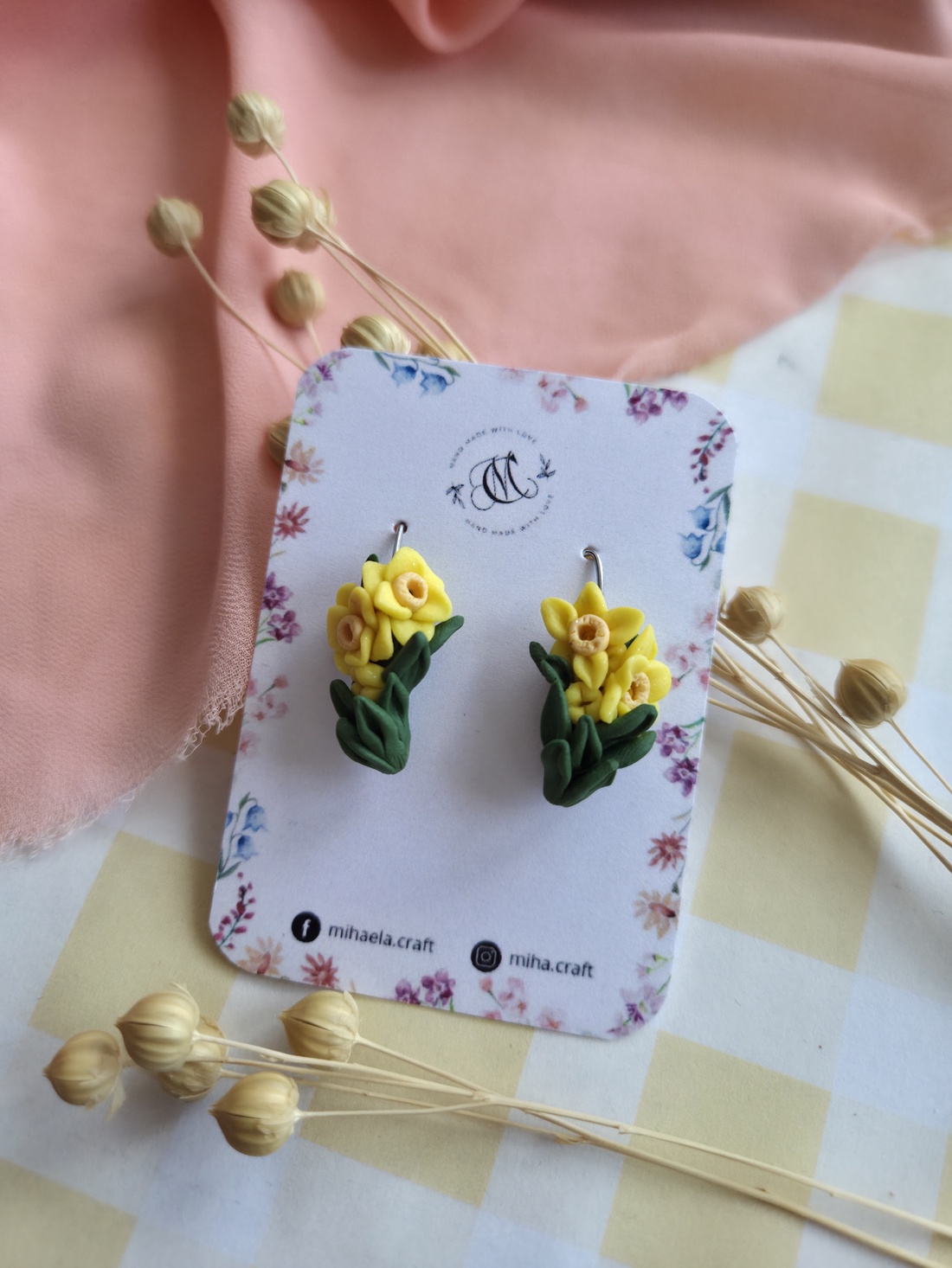 Cercei hoops narcise - bijuterii - cercei - cercei cu figurine - Artynos.ro