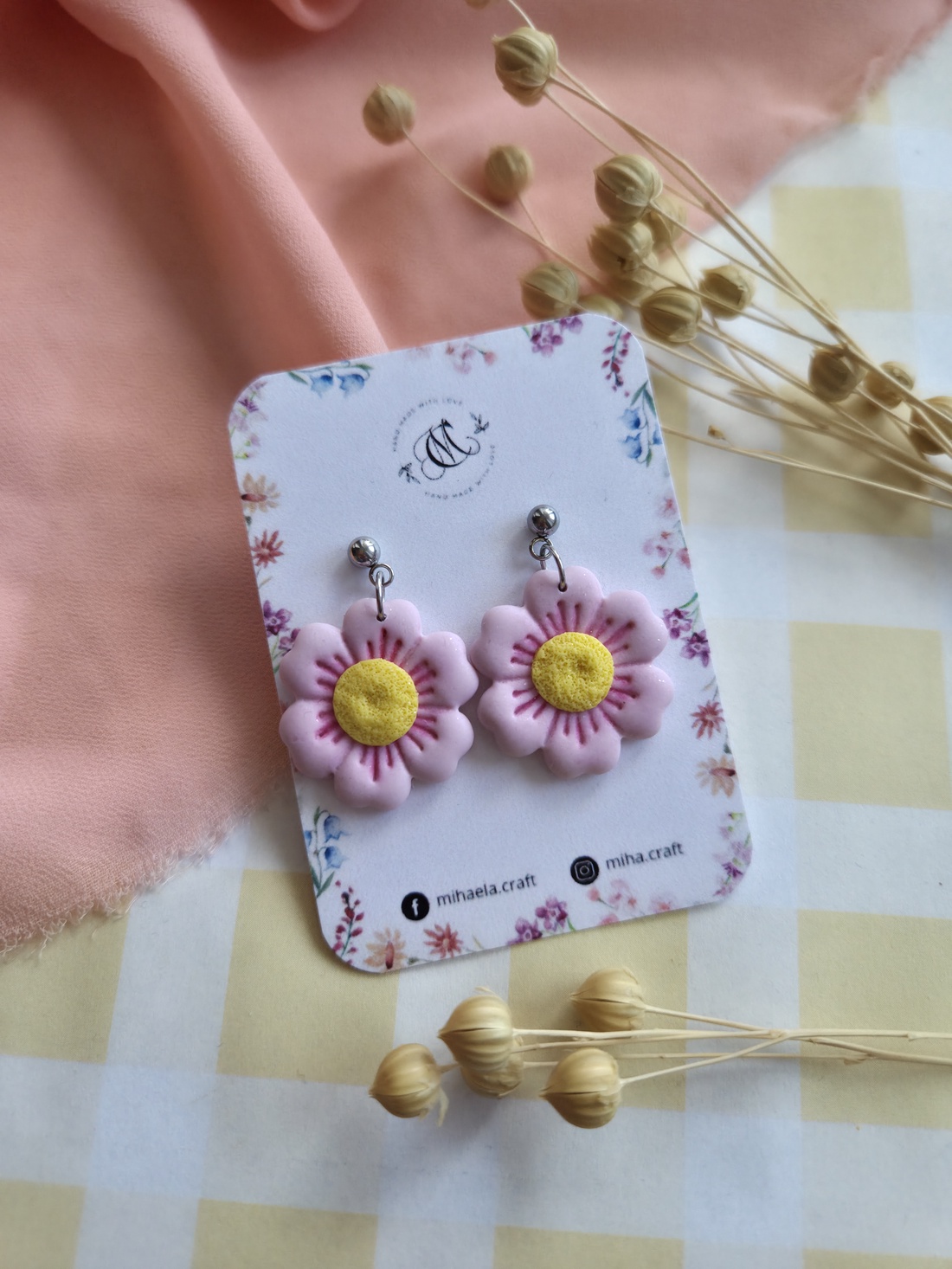 Cercei cu flori de primăvară - bijuterii - cercei - cercei cu figurine - Artynos.ro