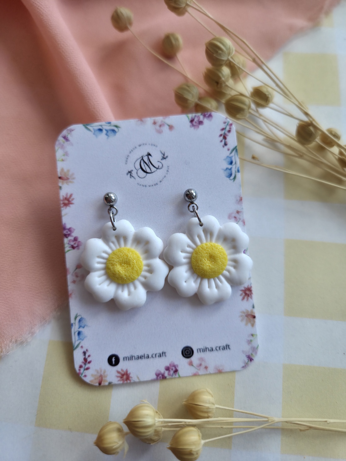 Cercei cu flori de primăvară - bijuterii - cercei - cercei cu figurine - Artynos.ro