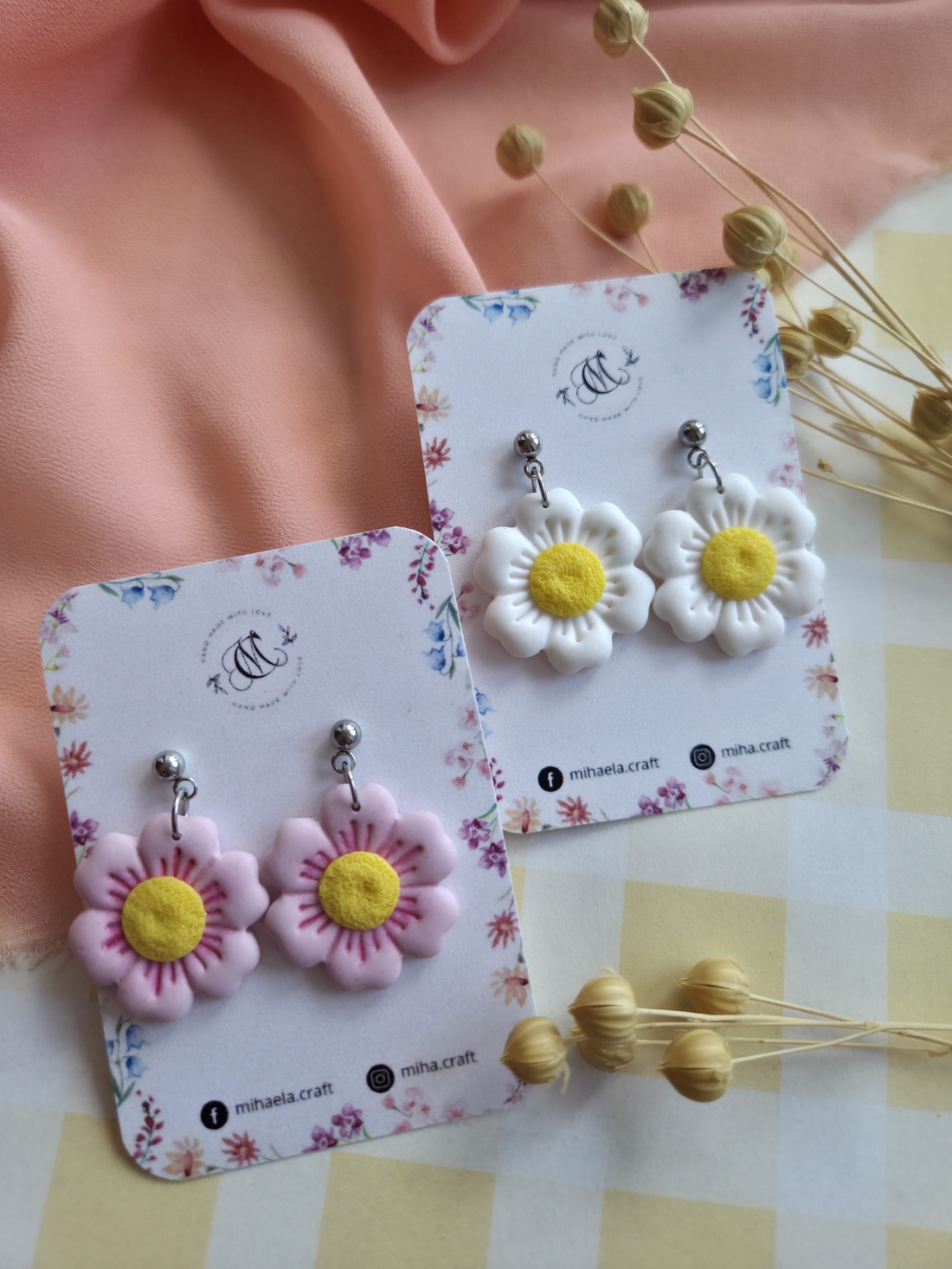 Cercei cu flori de primăvară - bijuterii - cercei - cercei cu figurine - Artynos.ro