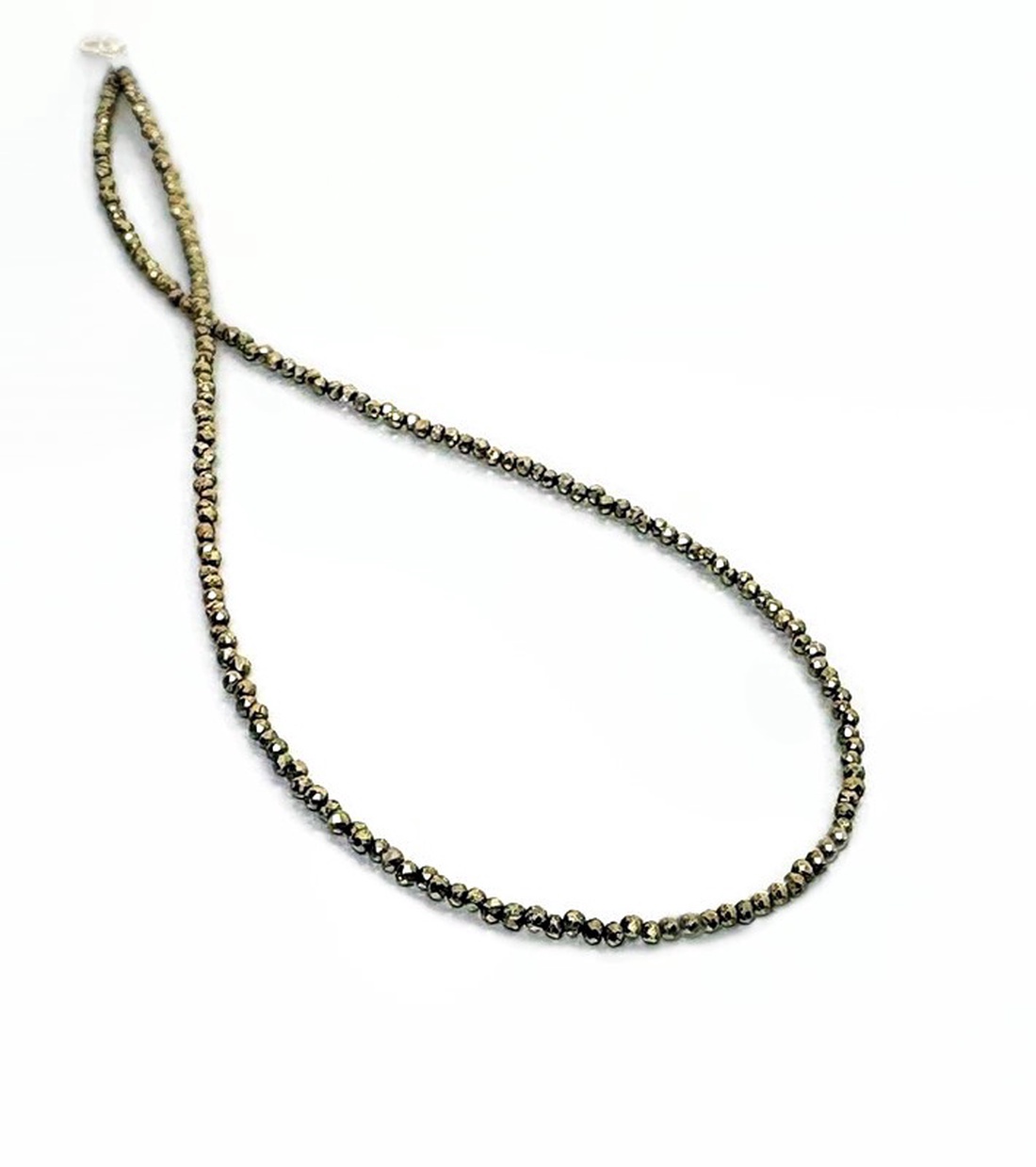 Colier minimalist din pirita - Metallic Glow - bijuterii - coliere - coliere din pietre semiprețioase - Artynos.ro