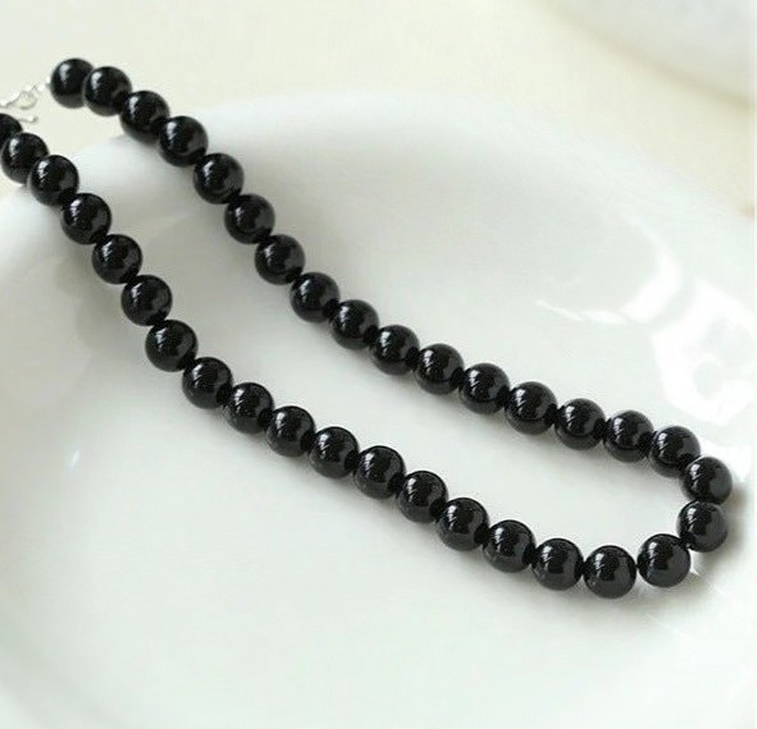 Colier din onix negru - Onyx Glow - bijuterii - coliere - coliere din pietre semiprețioase - Artynos.ro