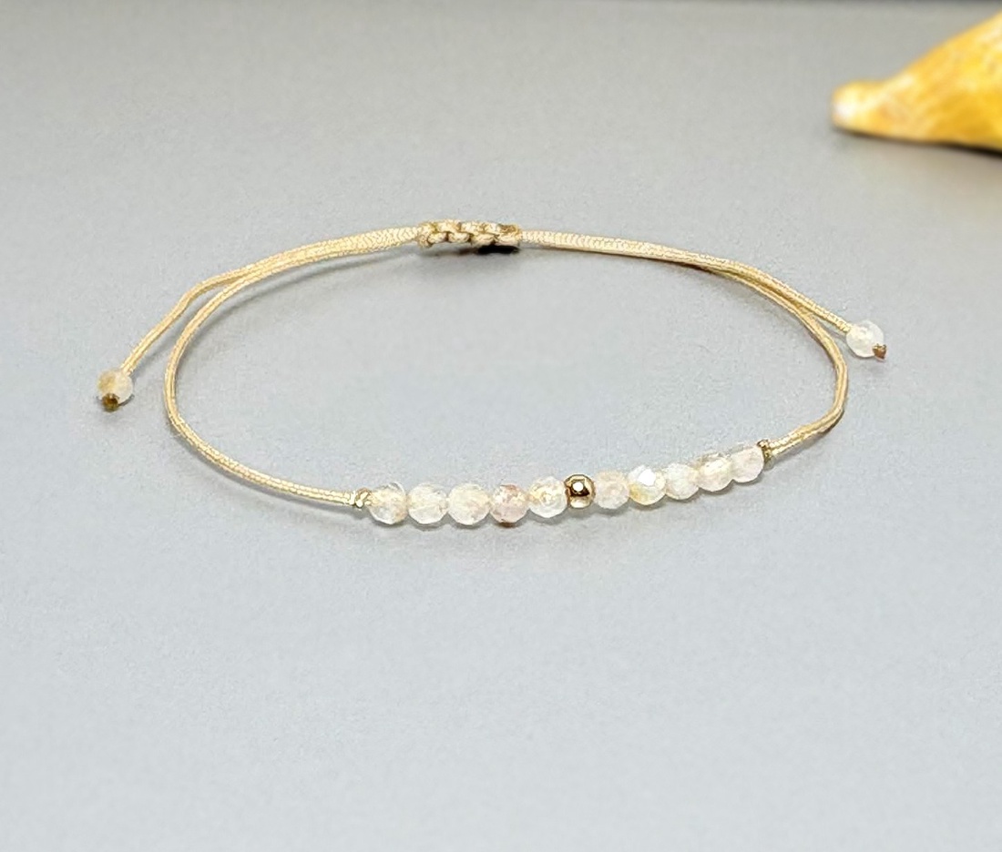 Bratara aur filat 14K / Gold Filled si citrin - Abundance Glow - bijuterii - brățări - brățări din pietre semiprețioase - Artynos.ro