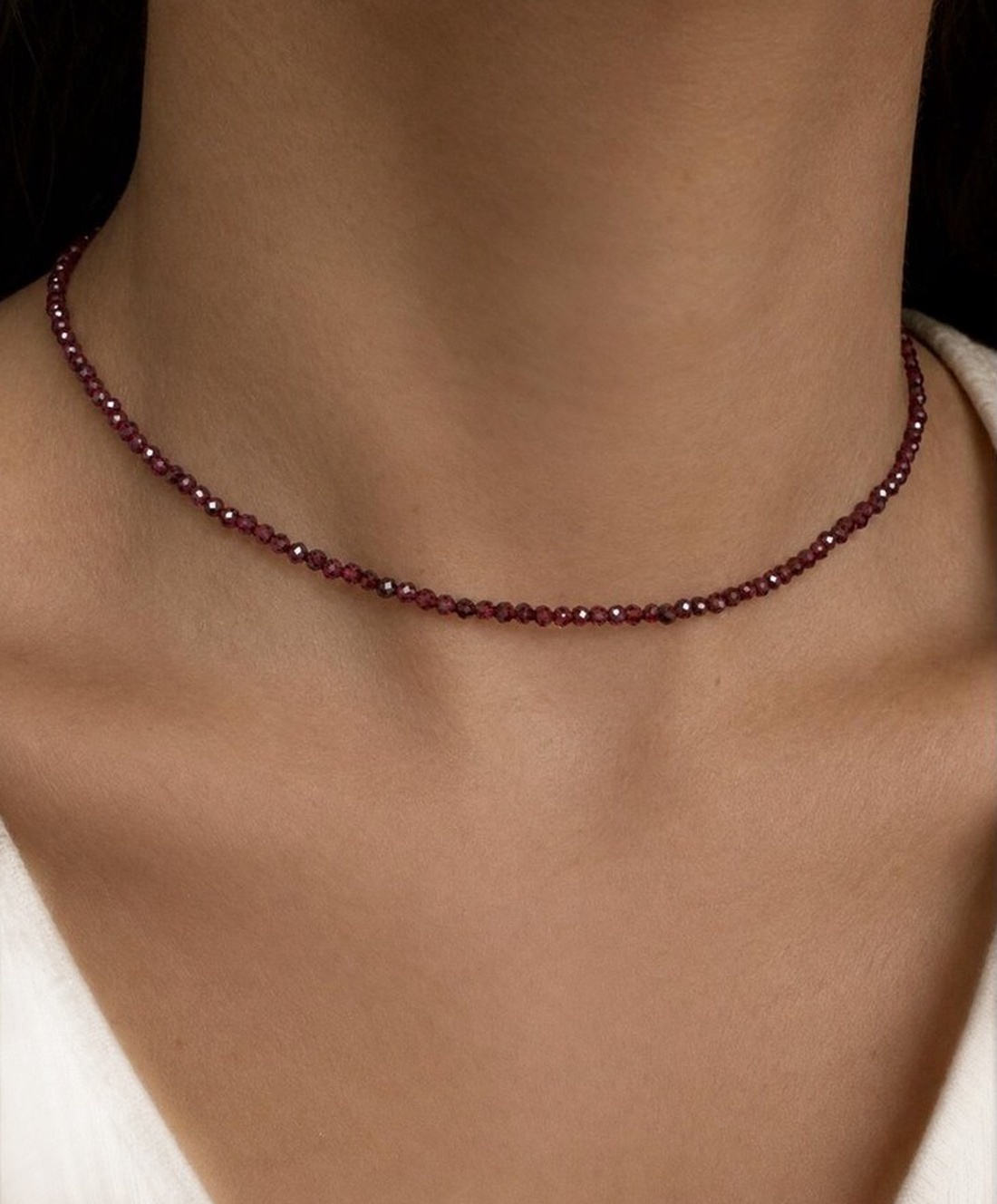 Colier granat - Ruby Wine - bijuterii - coliere - coliere din pietre semiprețioase - Artynos.ro