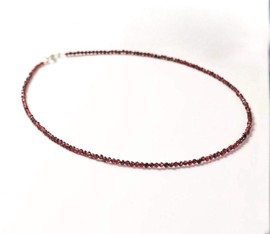 Colier granat - Ruby Wine - bijuterii - coliere - coliere din pietre semiprețioase - Artynos.ro