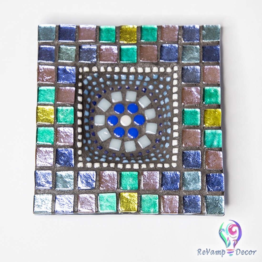 Lumânare mozaic din sticlă sau săpunieră glitter -  - Artynos.ro