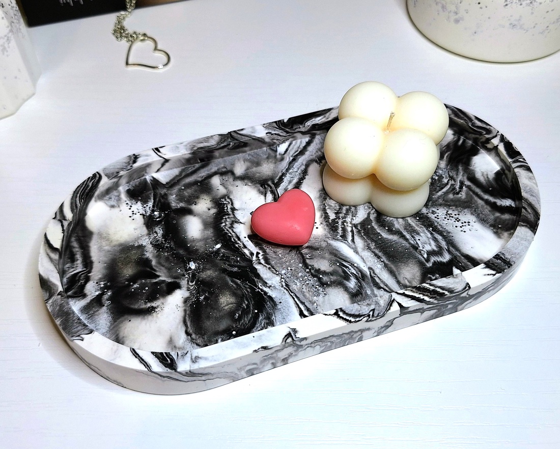 Tăviță ovală handmade - casă & stil de viață - lumânări, parfumuri, arome - suport de lumânări - Artynos.ro