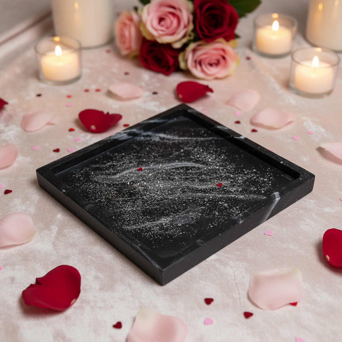 Tăviță pătrată handmade - casă & stil de viață - lumânări, parfumuri, arome - suport de lumânări - Artynos.ro