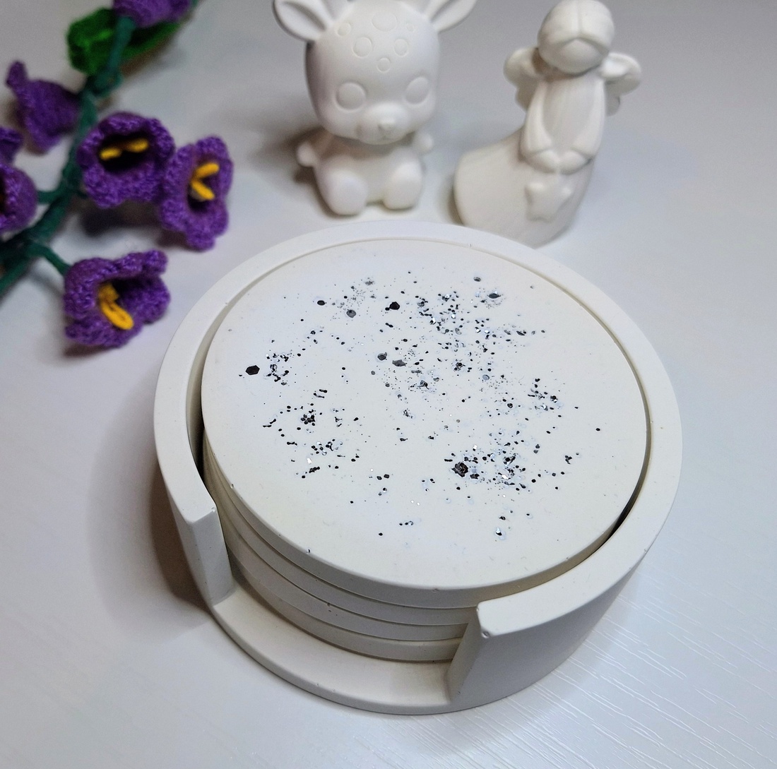 Set 4 Suporturi Căni cu Stativ � Stardust White - accessorii și unelte - accesorii decorative - alte accesorii - Artynos.ro