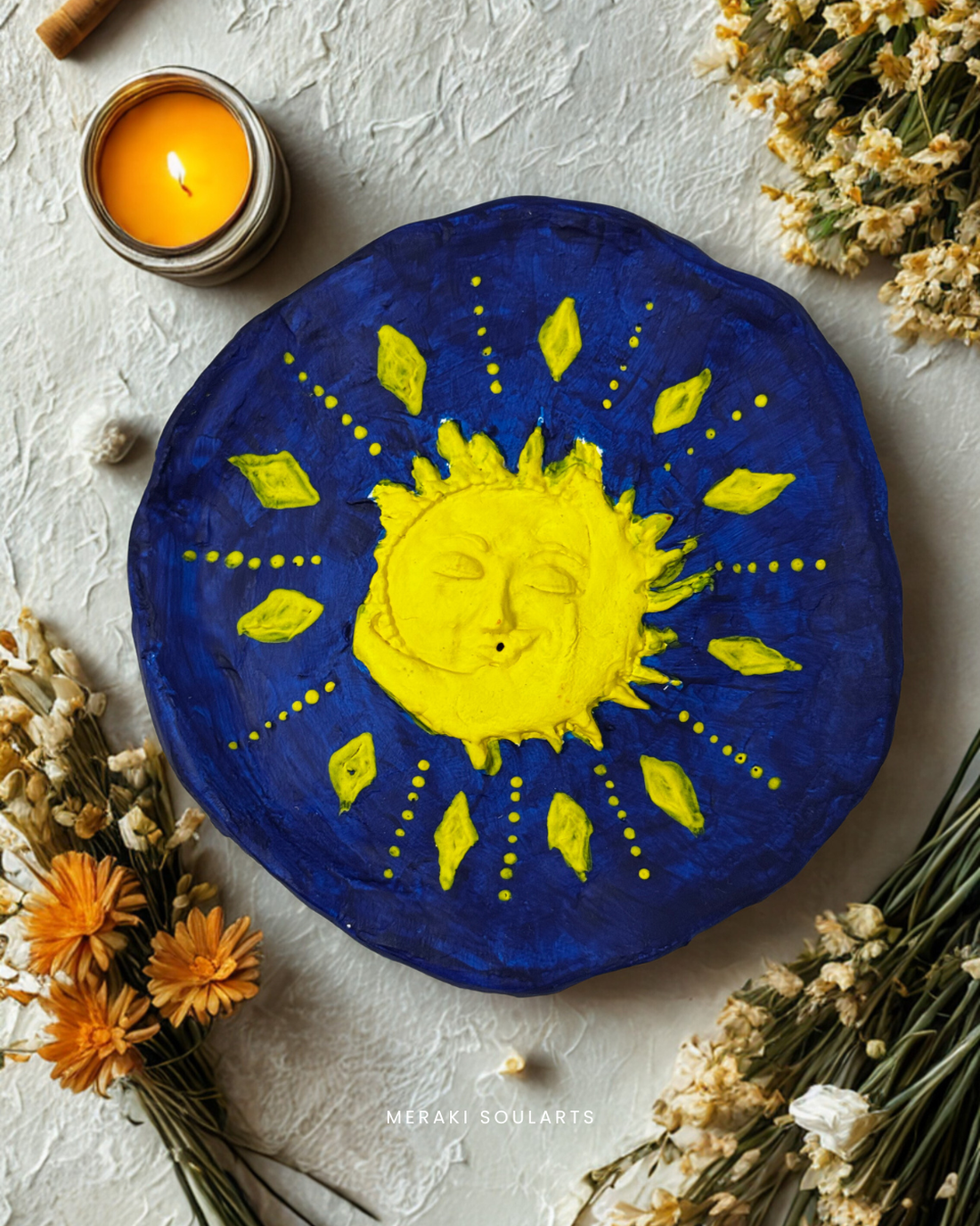 Solaris Blue � Suport handmade pentru bețișoare parfumate - arte vizuale și accesorii  - sculptură - sculpturi și figurine din ceramică - Artynos.ro