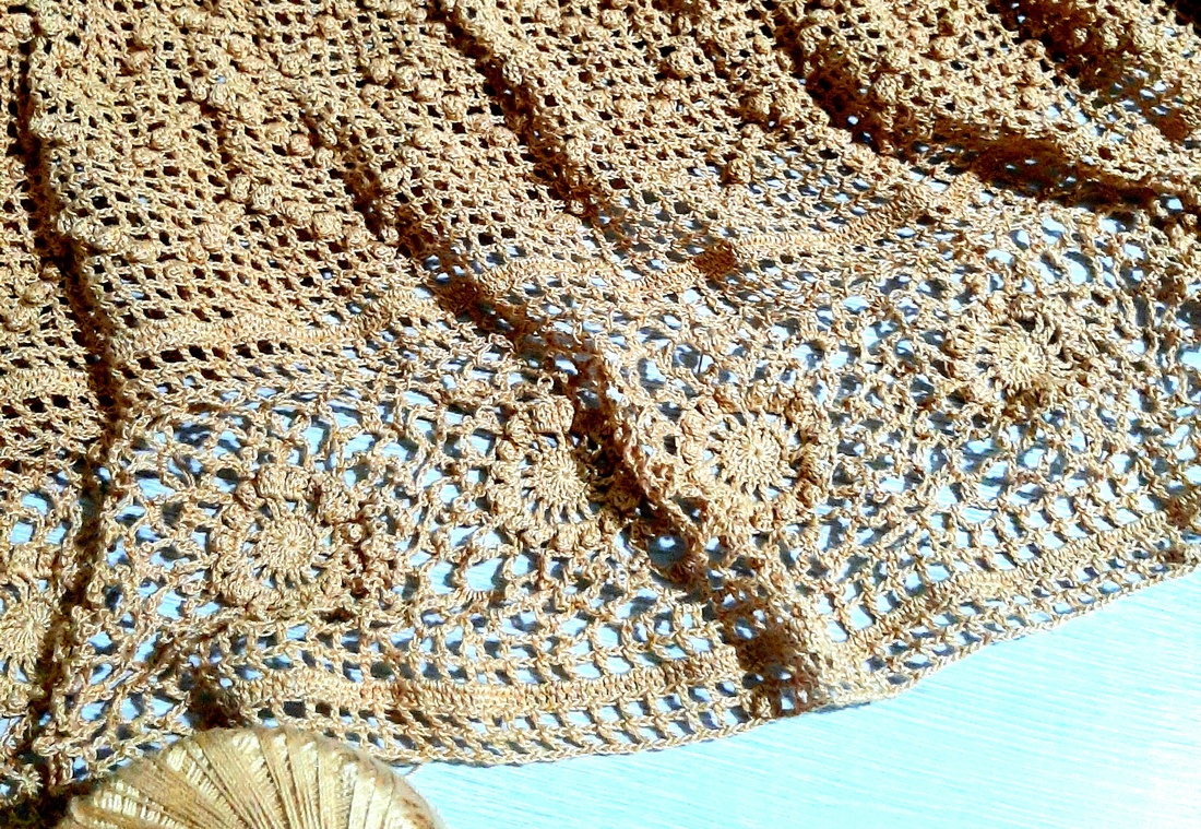 Fustă croșetată manual din bumbac Copper Summer - îmbrăcăminte și modă - haine damă - fustă damă - Artynos.ro