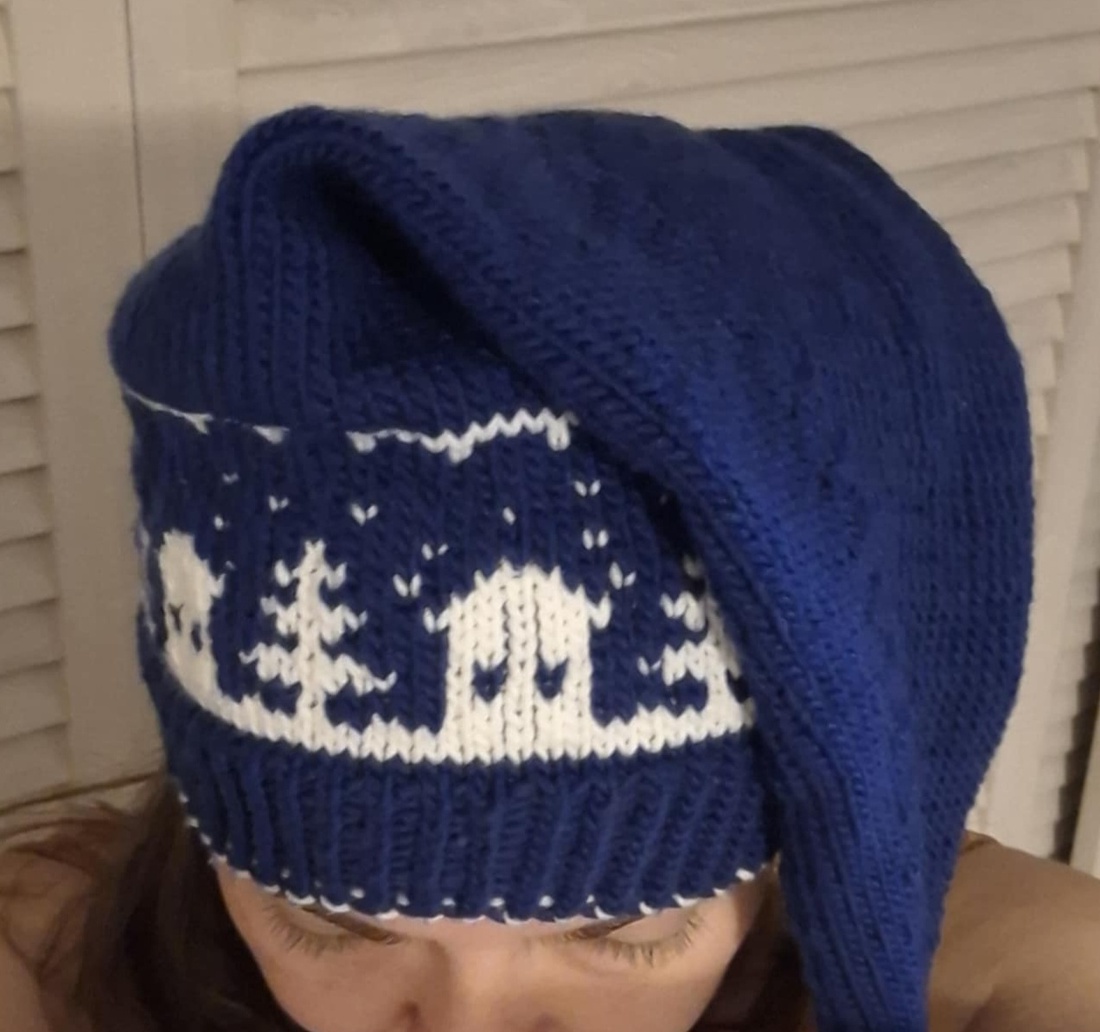 Căciulă tricotată manual din lână merino Elf - îmbrăcăminte și modă - eșarfe, pălării, fularuri - căciulă - Artynos.ro