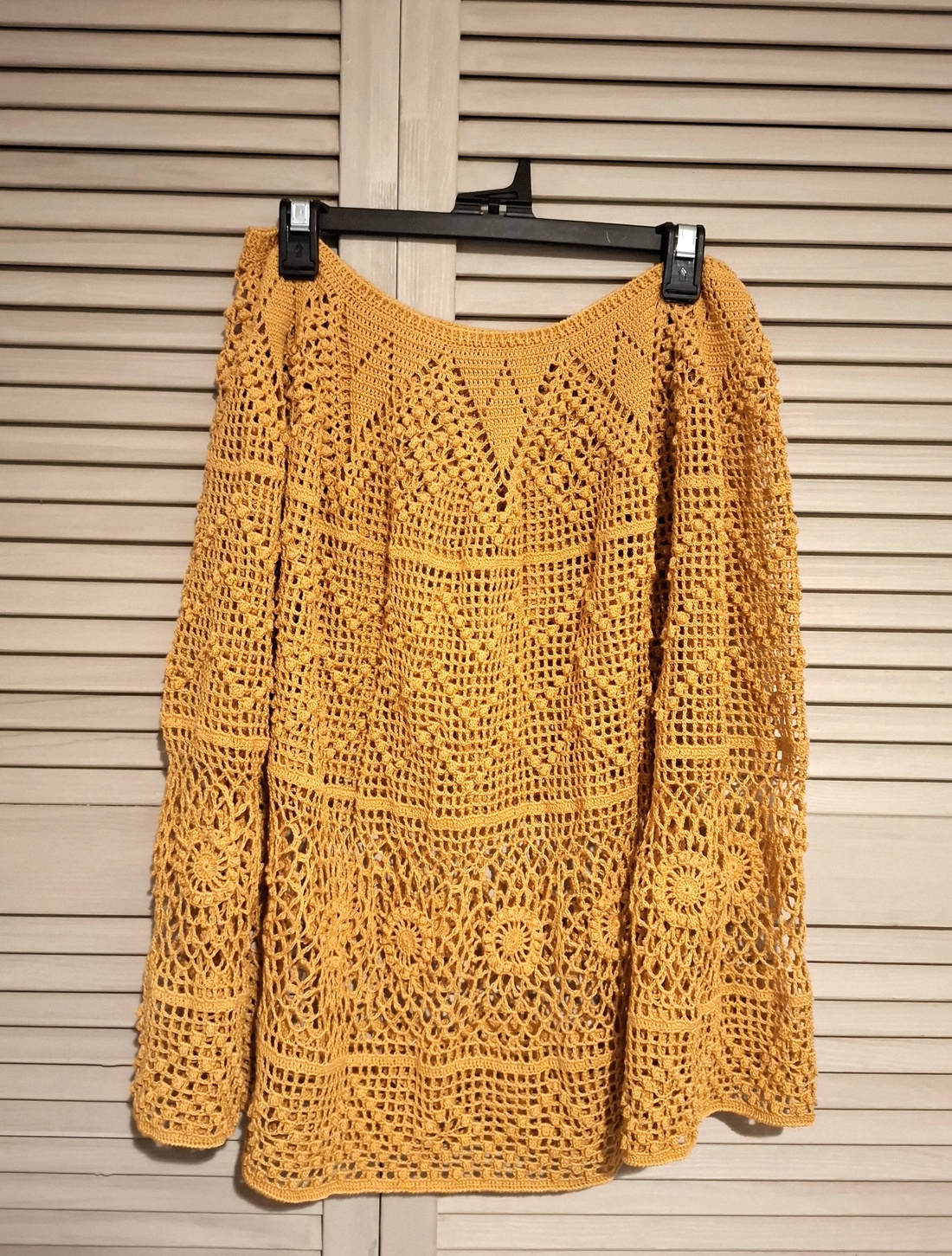 Fustă croșetată manual din bumbac Copper Summer - îmbrăcăminte și modă - haine damă - fustă damă - Artynos.ro