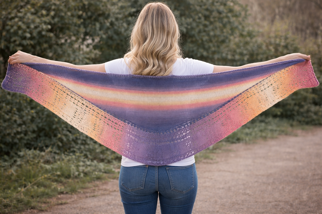 Șal tricotat manual din fir cu alpaca Stylish - îmbrăcăminte și modă - eșarfe, pălării, fularuri - șaluri - Artynos.ro