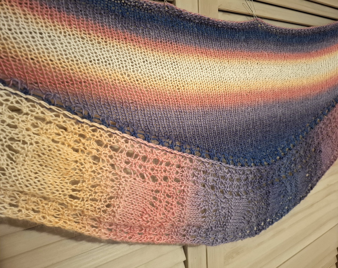 Șal tricotat manual din fir cu alpaca Stylish - îmbrăcăminte și modă - eșarfe, pălării, fularuri - șaluri - Artynos.ro