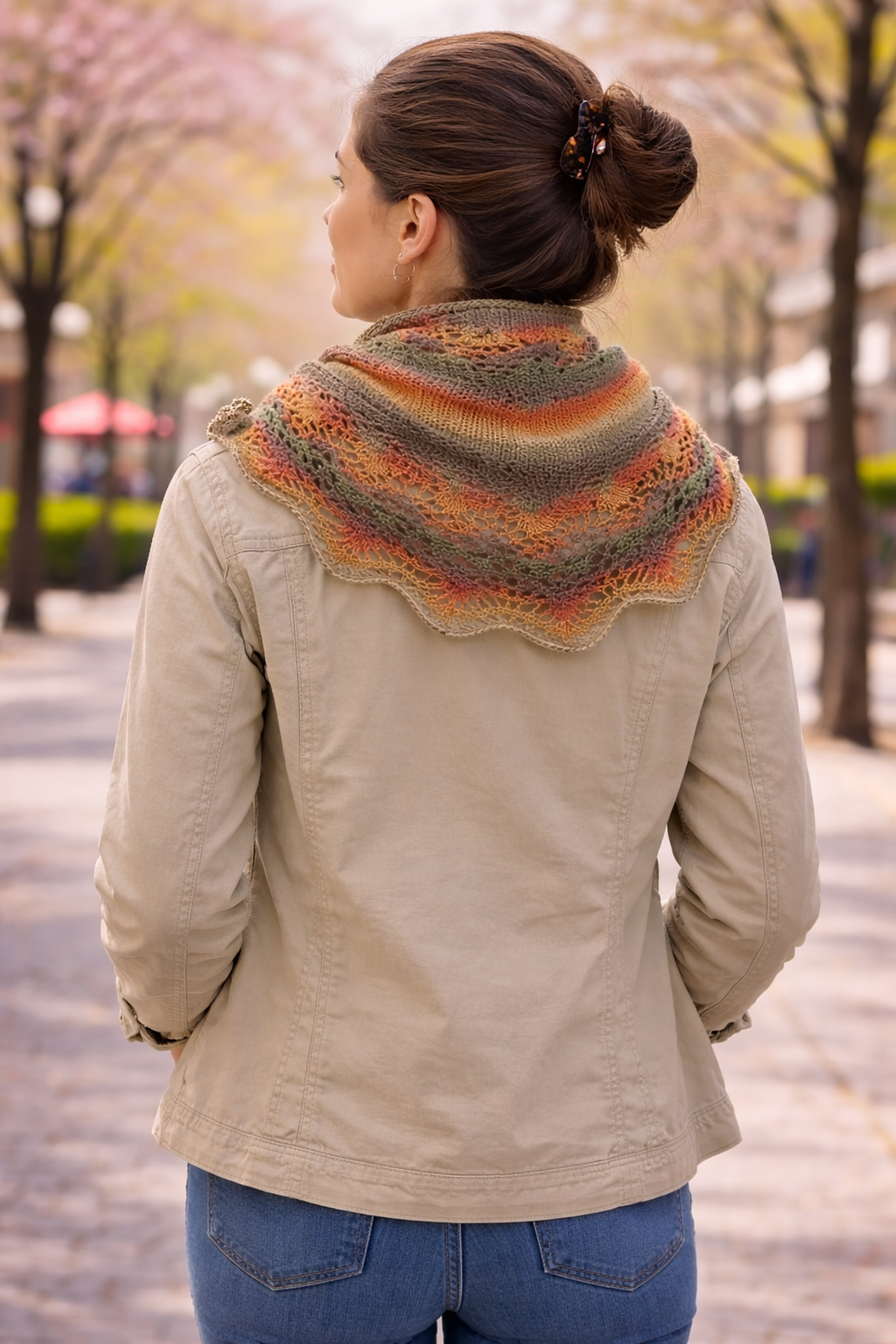 Șal tricotat manual Autumn - îmbrăcăminte și modă - eșarfe, pălării, fularuri - șaluri - Artynos.ro