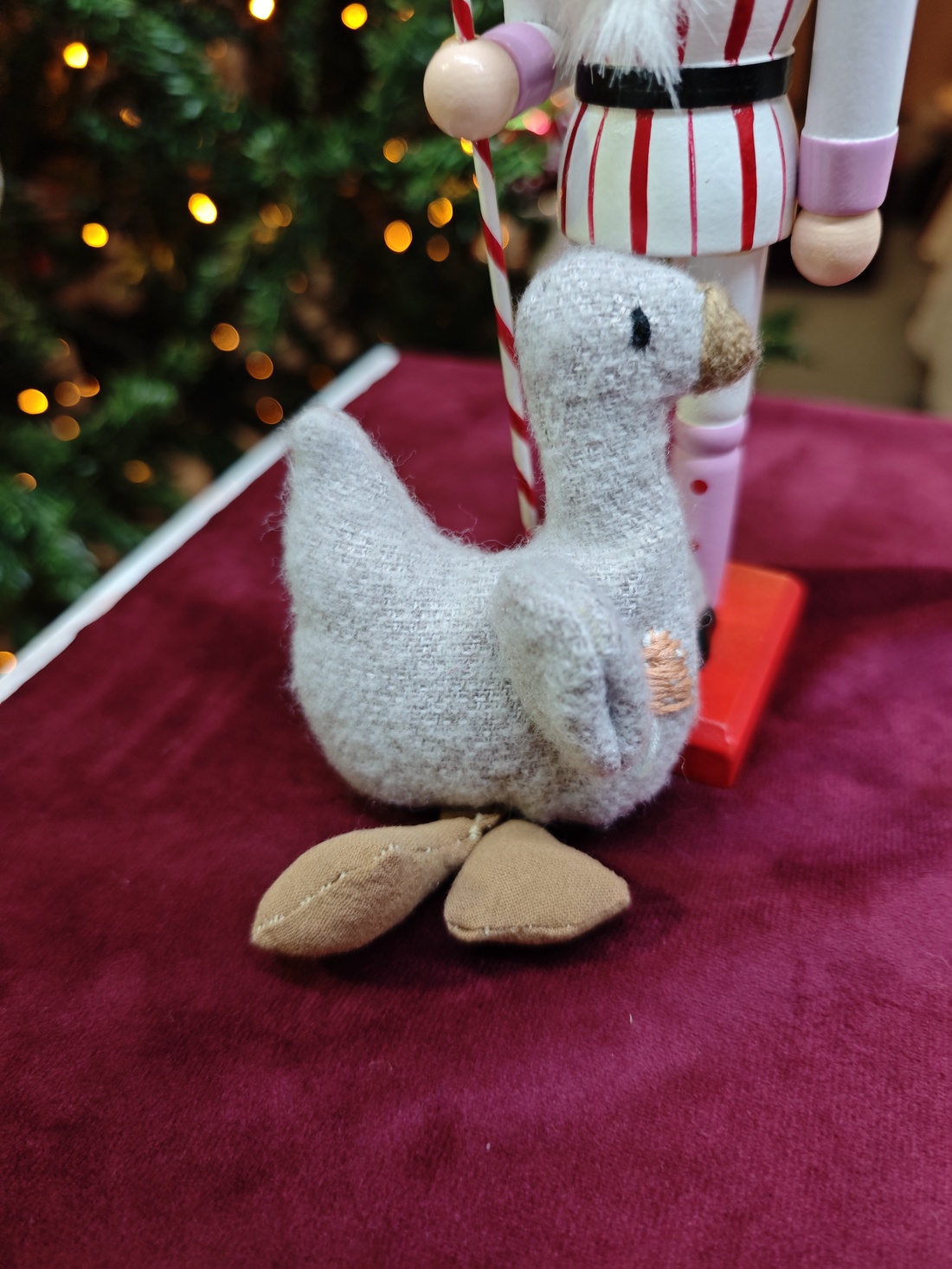 Jucărie decorativă gâscă vintage - crăciun - decorațiuni de crăciun de casă - figurine pentru pomul de crăciun - Artynos.ro