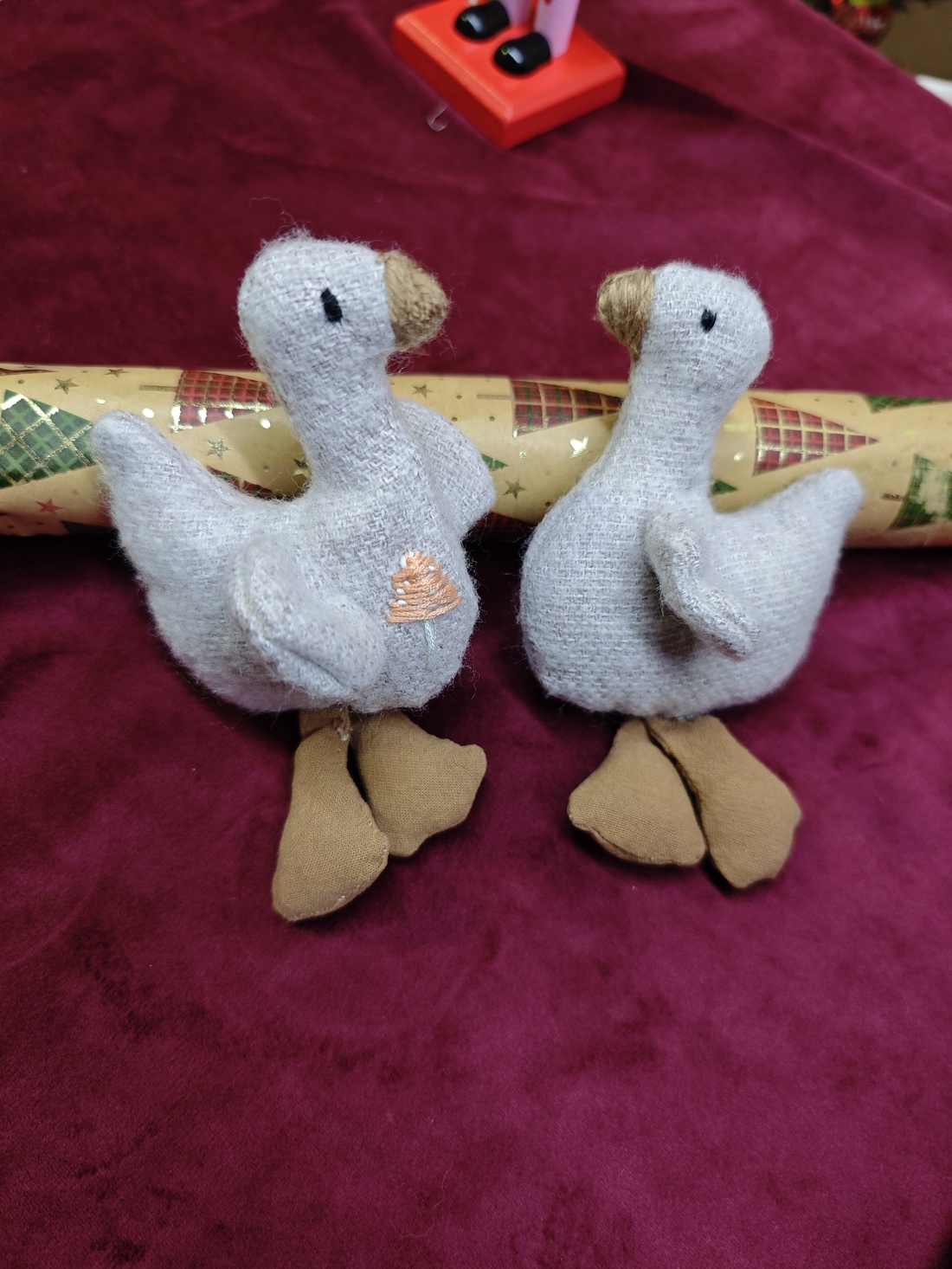 Jucărie decorativă gâscă vintage - crăciun - decorațiuni de crăciun de casă - figurine pentru pomul de crăciun - Artynos.ro