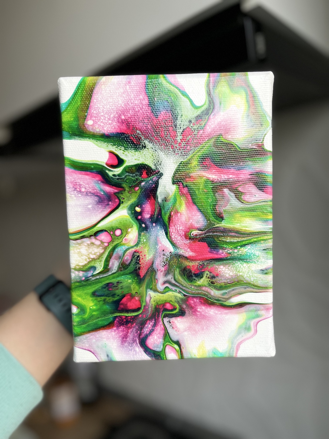 Tablou Floare Abstracta Roz Verde - Pink Green Abstract Flower Painting - casă & stil de viață - accesorii pentru decorat casa - picturi murale - tablouri/picturi pe pânză - Artynos.ro Tablou Floare Abstracta Roz Verde - Pink Green Abstract Flower Painting - casă & stil de viață - accesorii pentru decorat casa - picturi murale - tablouri/picturi pe pânză - Artynos.ro