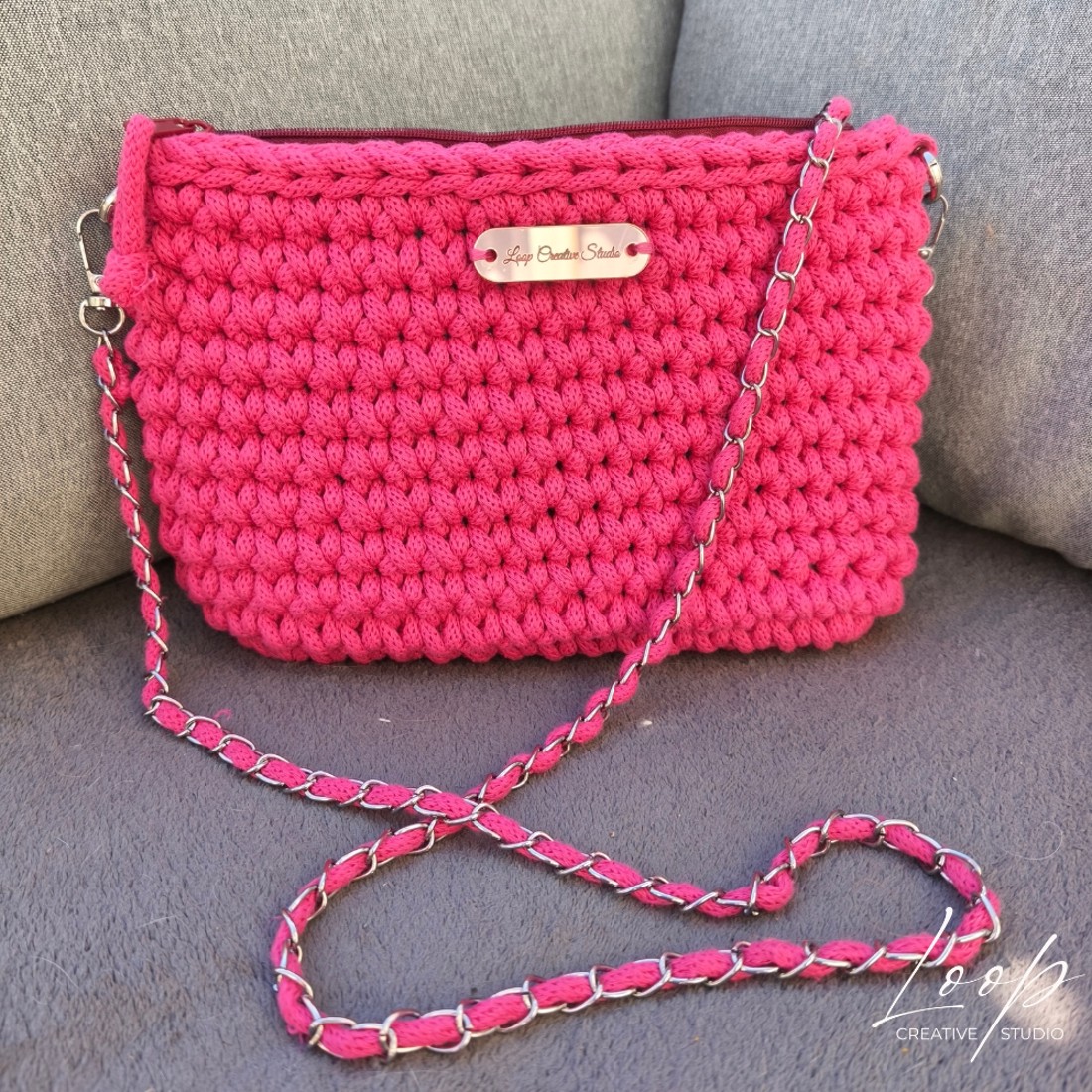Nara � geantă crossbody realizată manual, croșetată  - genți și portofele - genți de mână și umăr - geantă crossbody - Artynos.ro