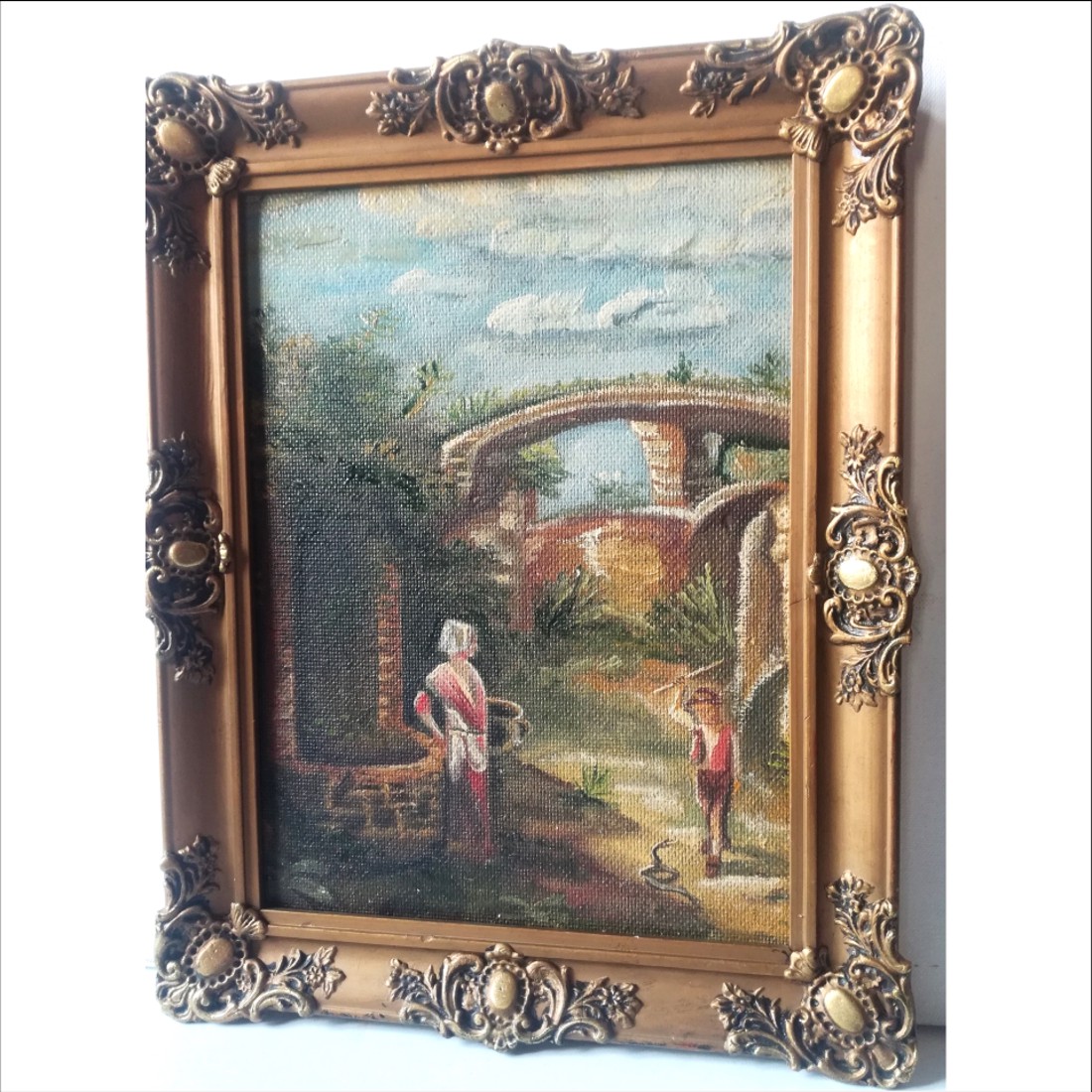 Pictură istorică vintage în ulei - arte vizuale și accesorii  - picturi - pictură în ulei - Artynos.ro