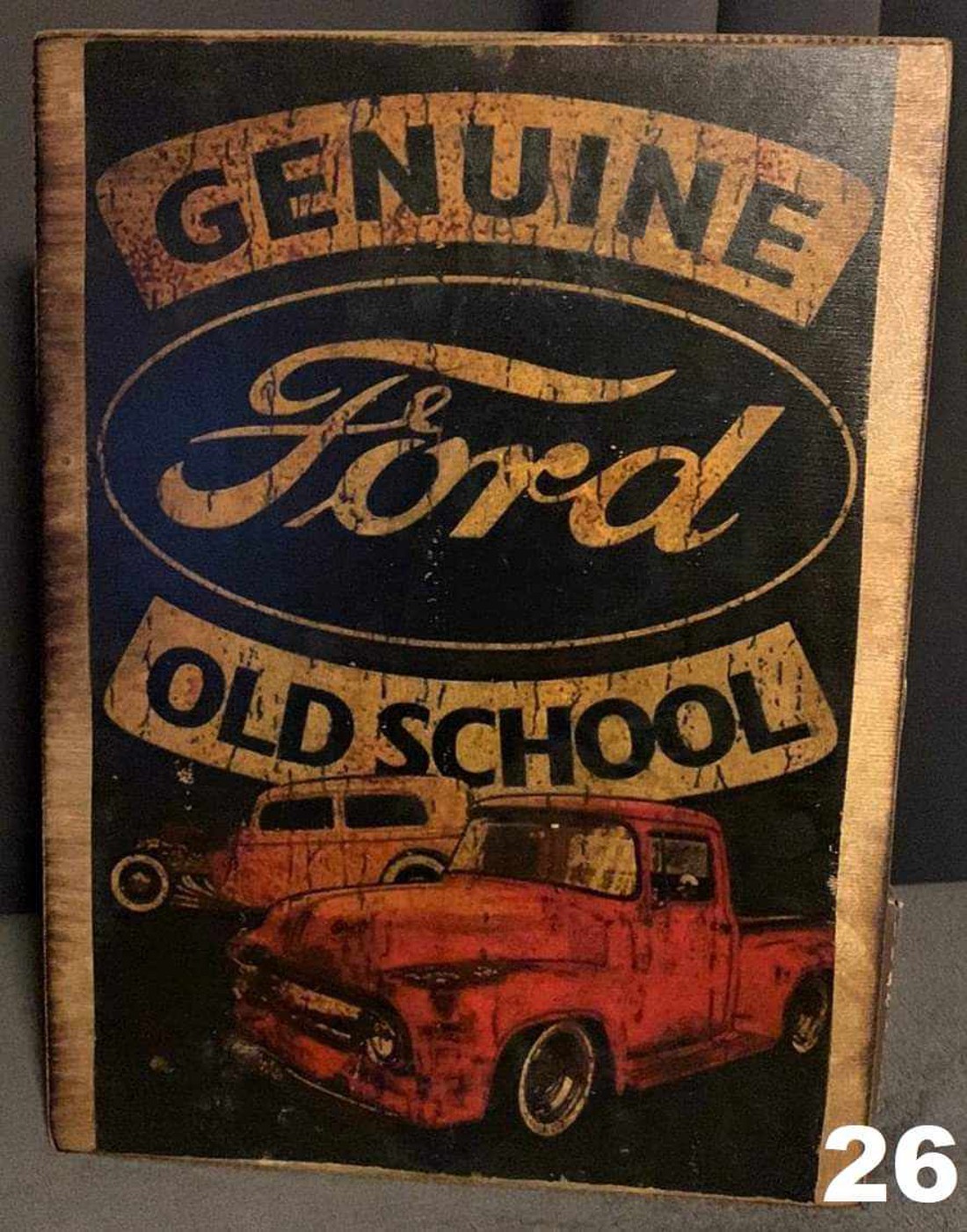 Tablă Ford - casă & stil de viață - accesorii pentru decorat casa - picturi murale - artă de perete din lemn - Artynos.ro