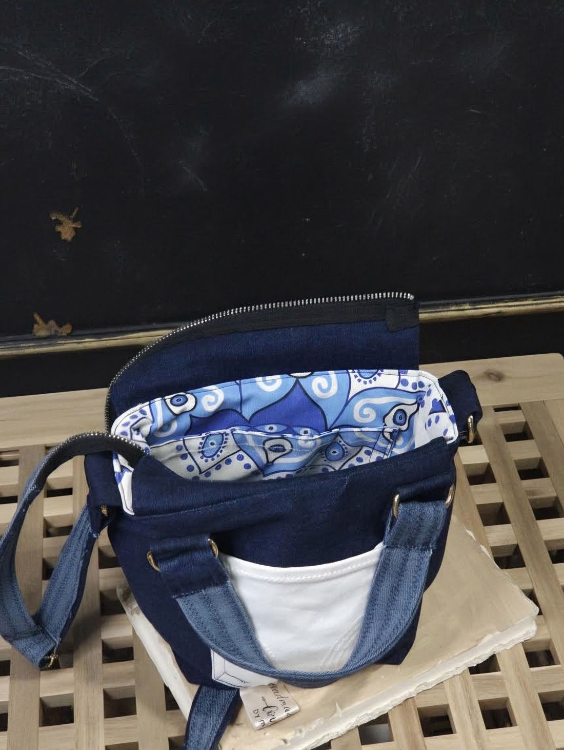 Denim Mosaic - genți și portofele - genți de mână și umăr - geantă casual - Artynos.ro