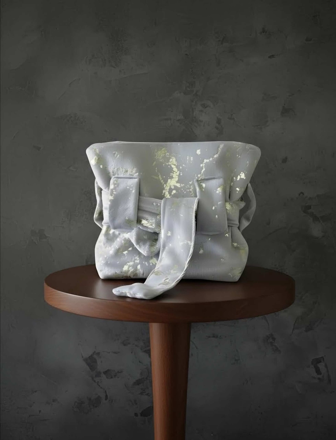 � The Velvet Jacquard Bow Bag - genți și portofele - genți de mână și umăr - geantă casual - Artynos.ro