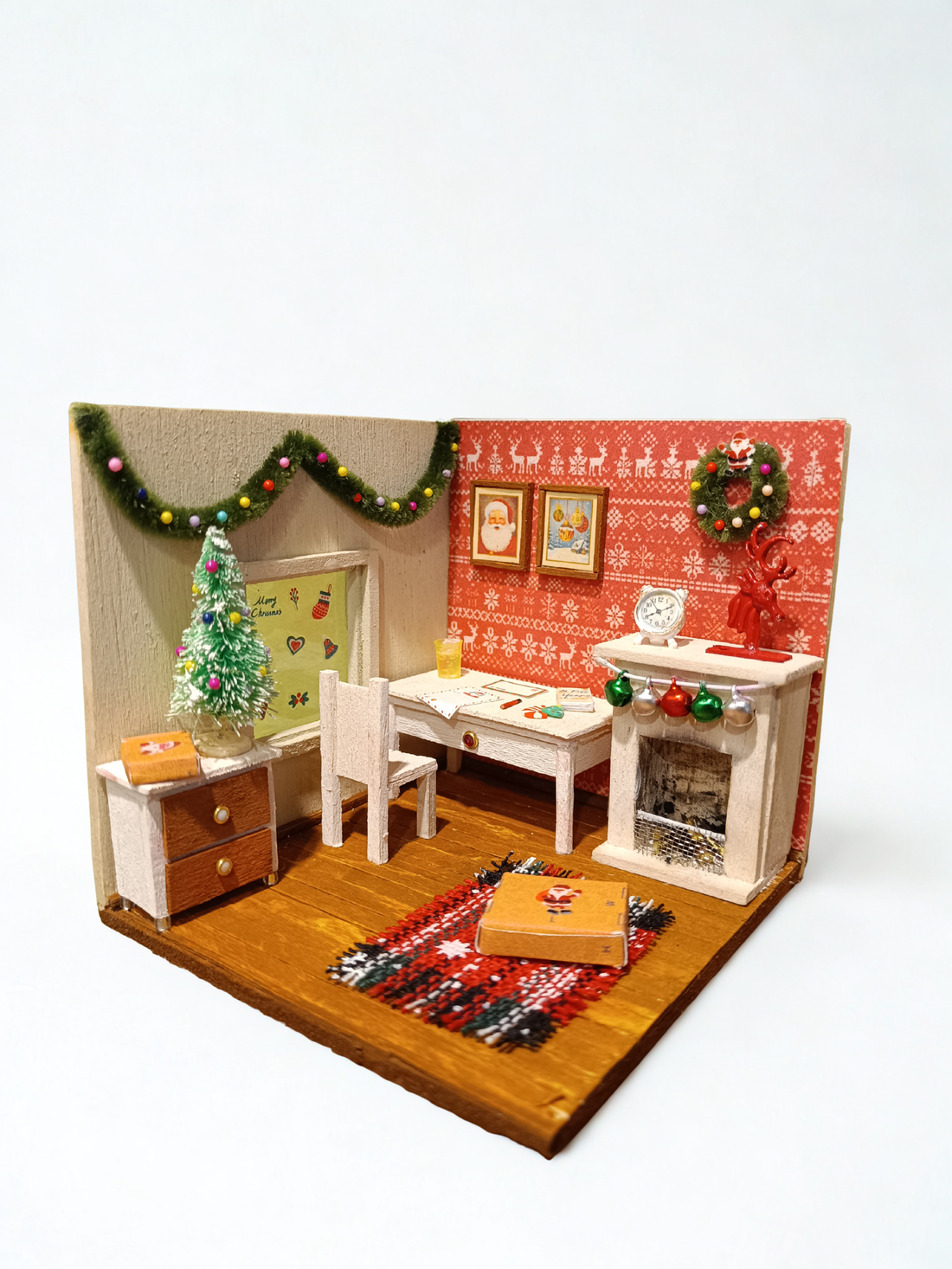 Dioramă Crăciun handmade - crăciun - cadouri de moș crăciun - cadouri de moș crăciun - Artynos.ro