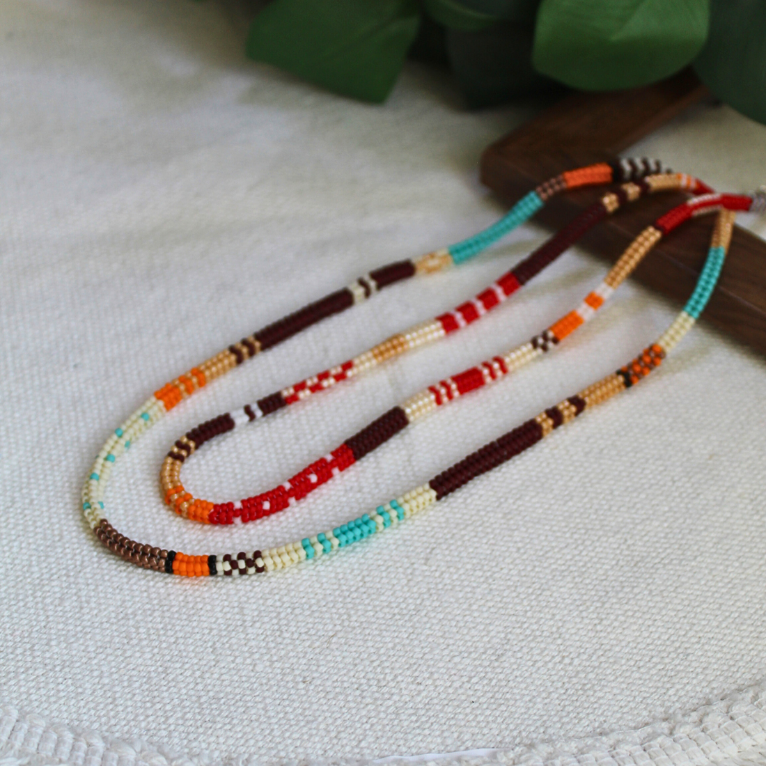 Colier Mozaic Terra Rossa - bijuterii - coliere - coliere din mărgele - Artynos.ro