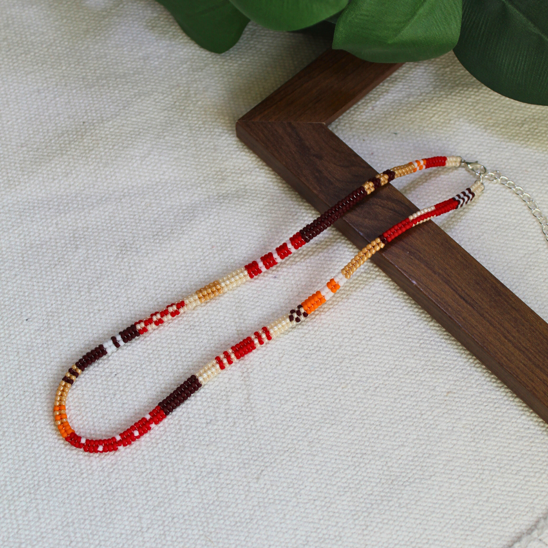 Colier Mozaic Terra Rossa - bijuterii - coliere - coliere din mărgele - Artynos.ro