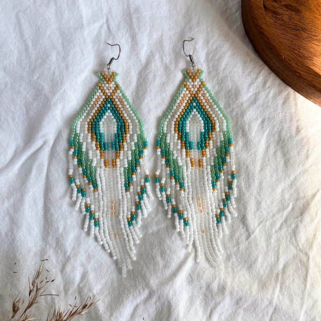 Cercei Lira - bijuterii - cercei - cercei din mărgele - Artynos.ro