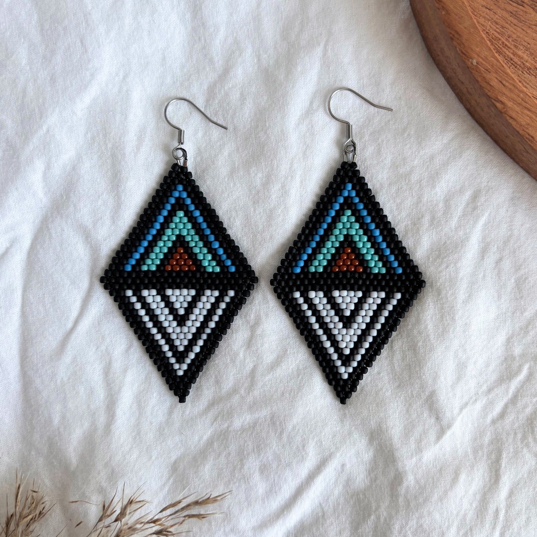 Cercei Eclipsa - bijuterii - cercei - cercei din mărgele - Artynos.ro