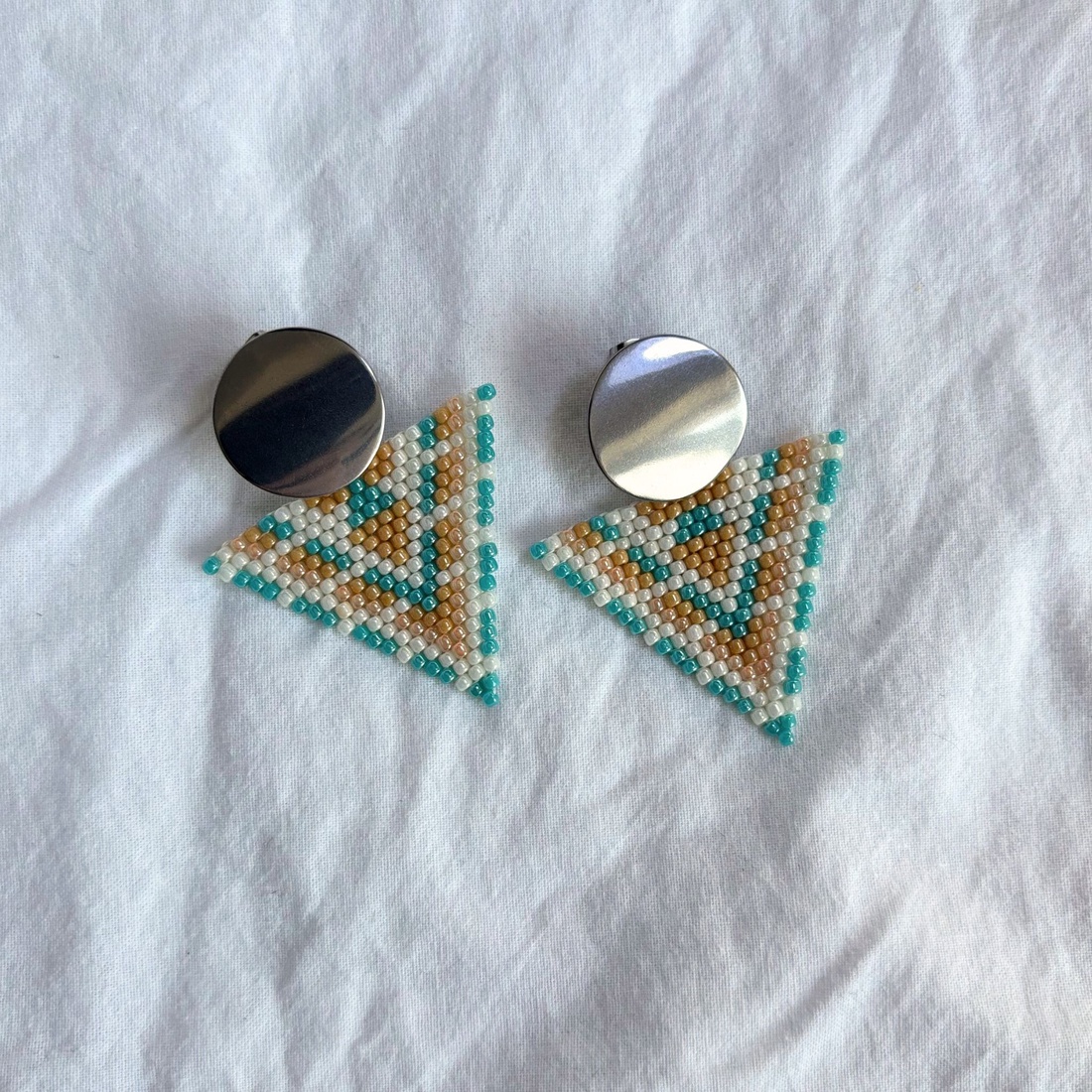 Cercei Delta - bijuterii - cercei - cercei din mărgele - Artynos.ro